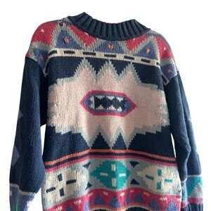 Vintage 80s/90's aztec geometric knit sweater